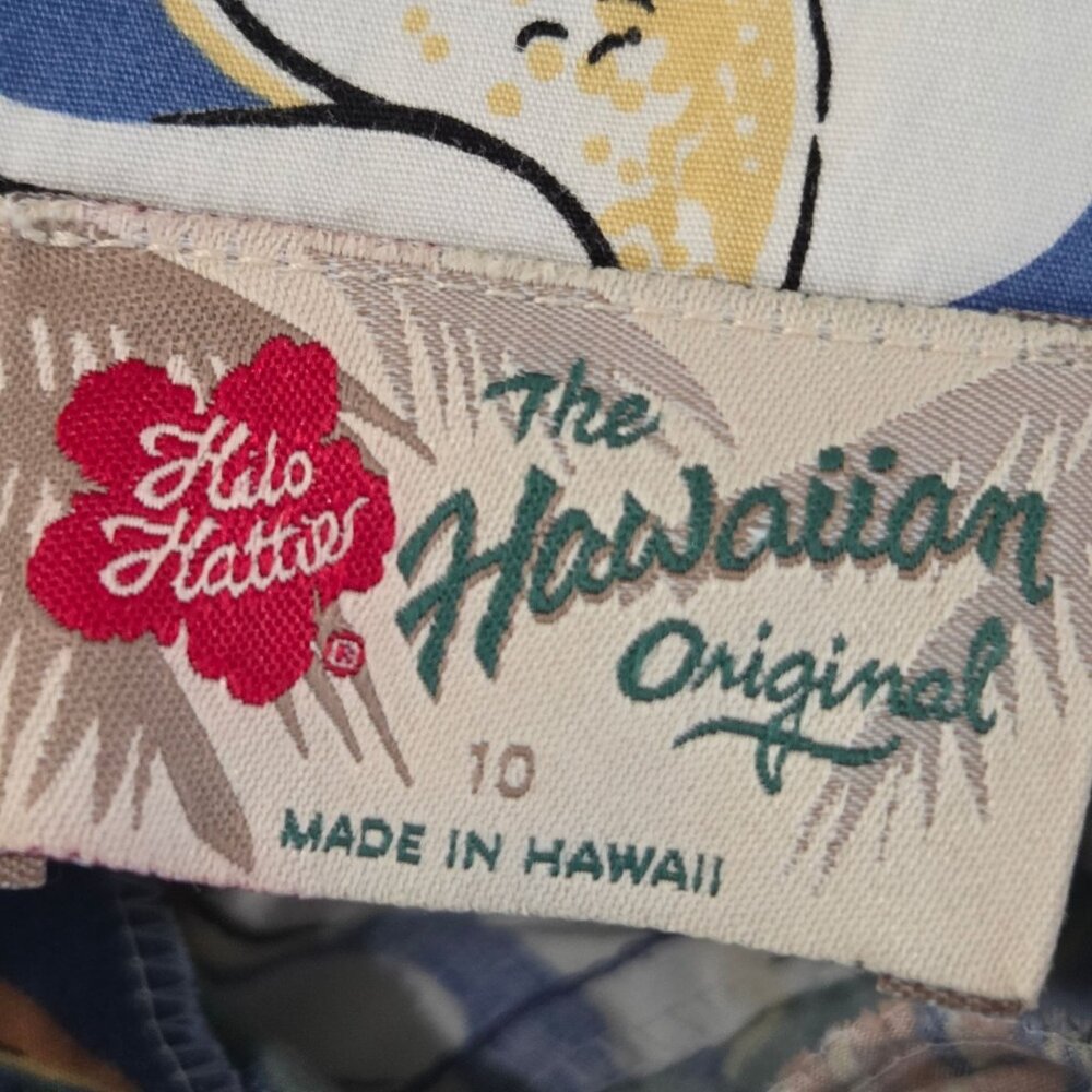 Vtg Hilo Hattie Hawaiian Dress M Blue Hibiscus Floral Rayon Midi Muumuu Tropical - Picture 7 of 10
